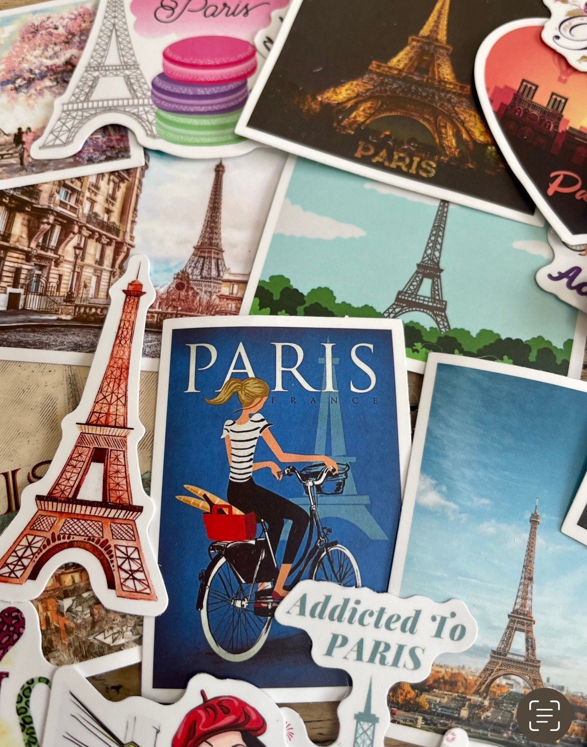 Paris Sticker Set Paris Themed Stickers | Vinyl Sticker Sheet | Paris Night | Eiffel ...