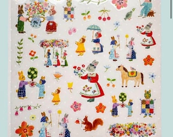 Sheet cat stickers / kitty sticker set / Persian / tabby / cat gifts / cat stationary / suatelier / scrapbook stickers journal