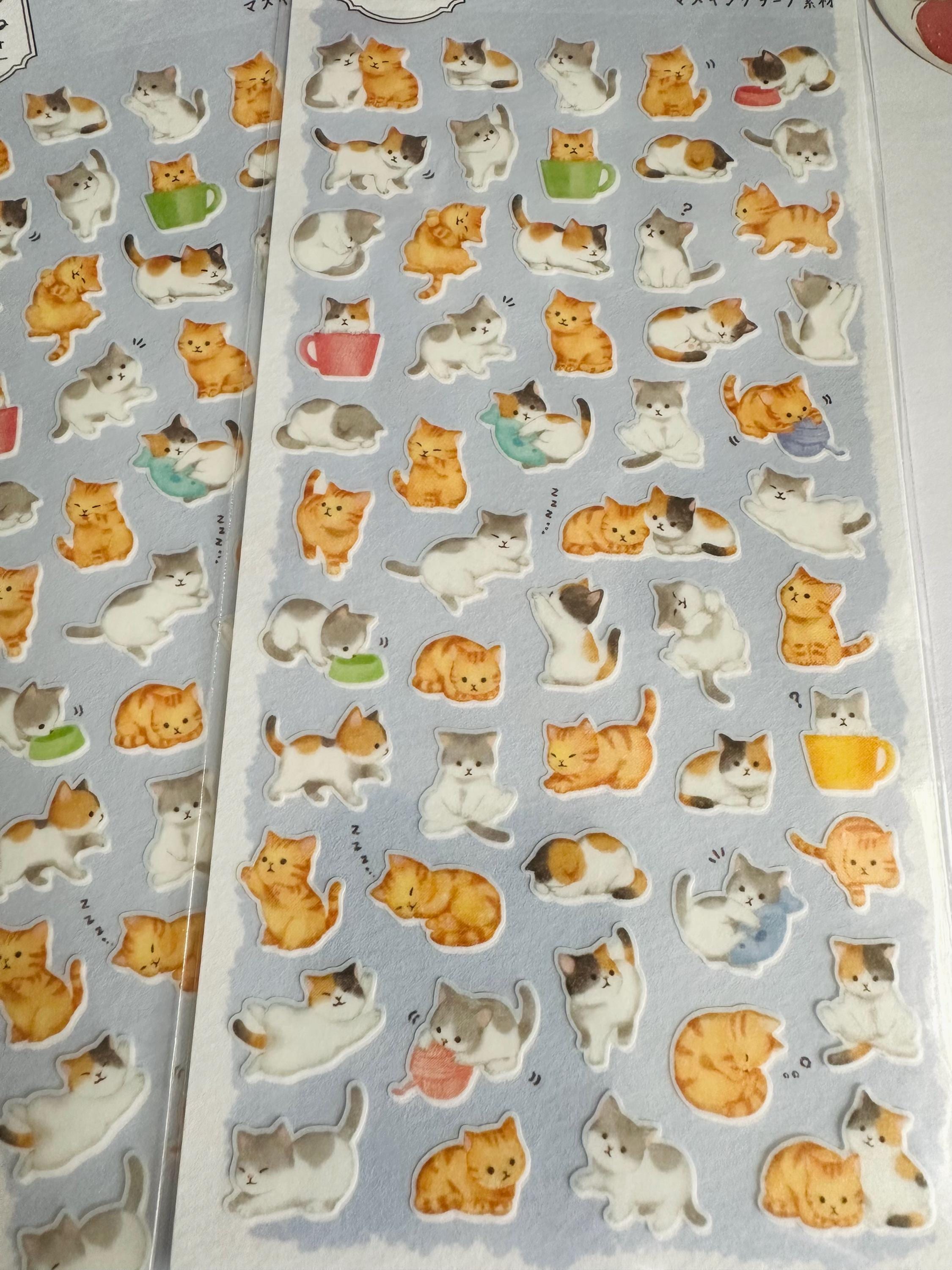 Cat Sticker Sheet / Kitty Sticker Set / Persian / Tabby / Cat Gifts ...