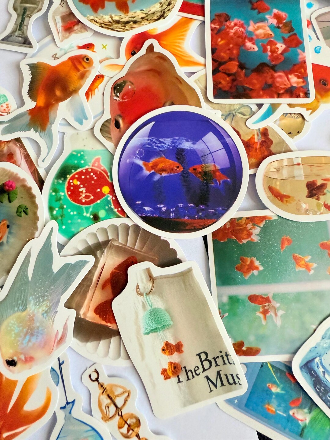 Fat Goldfish Sticker Set of Goldfish, Fish Marine Stickers | Nature Stickers | Journal ...