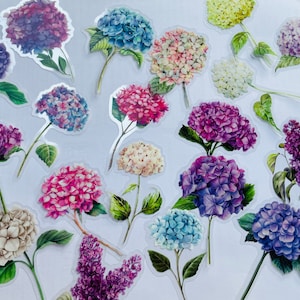 Hortensien Blumen Sticker Set, Bullet Journal Sticker, Bullet Journal, Scrapbooking, Scrapbooking, Scrapbooking, Bullet Journal, Scrapbooking