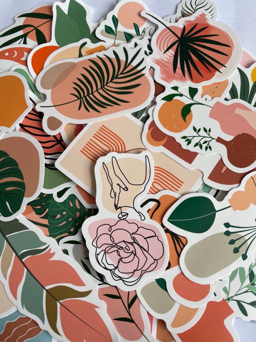 Vinyl Abstract Art Stickers Die Cut Decal Set Waterproof Reusable