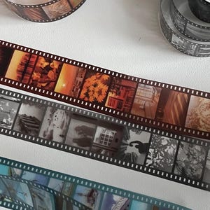 Pegatinas de fotografías antiguas en negativo - Juego de diario basura - Papel efímero - Pegatinas para álbumes de recortes - Imágenes de paisajes - Imágenes históricas