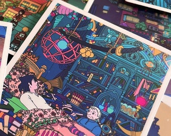 Japanese style anime Stickers | High Quality Anime Inspired stickers | landscape,  culture,  Tokyo, Japanese city, village square stickers,