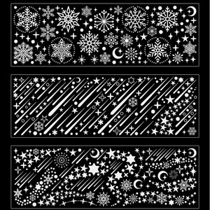 Sheet of holographic moon/ star / celestial / holographic golden moon sticker. Star sign sticker sheet image 11