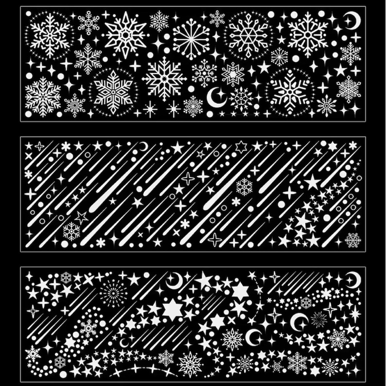Sheet of holographic moon/ star / celestial / holographic golden moon sticker. Star sign sticker sheet image 11