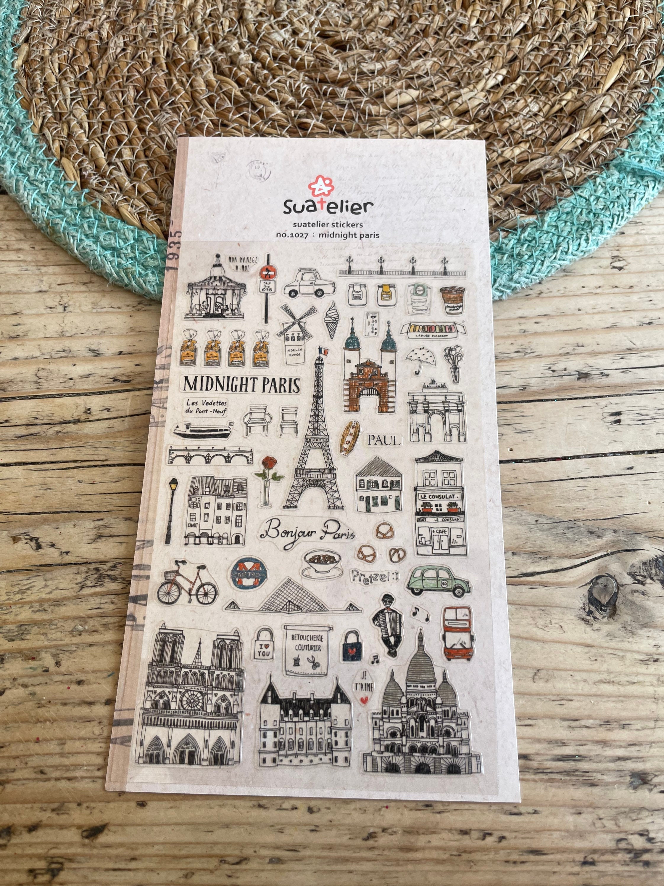 Sticker for Sale mit Eiffelturm-Weinlese-Reise-Aufkleber Paris Frankreich  von hilda74