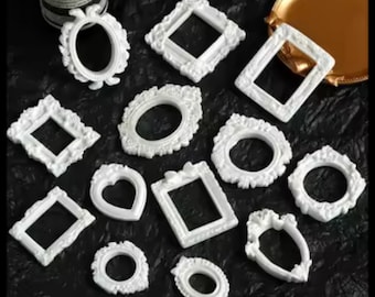 3 Vintage Victorian Style Mini Photo Frames Decor, Retro Mini Photo Frame Shooting Props, DIY Decor Props For Shooting Scene, Dollhouse