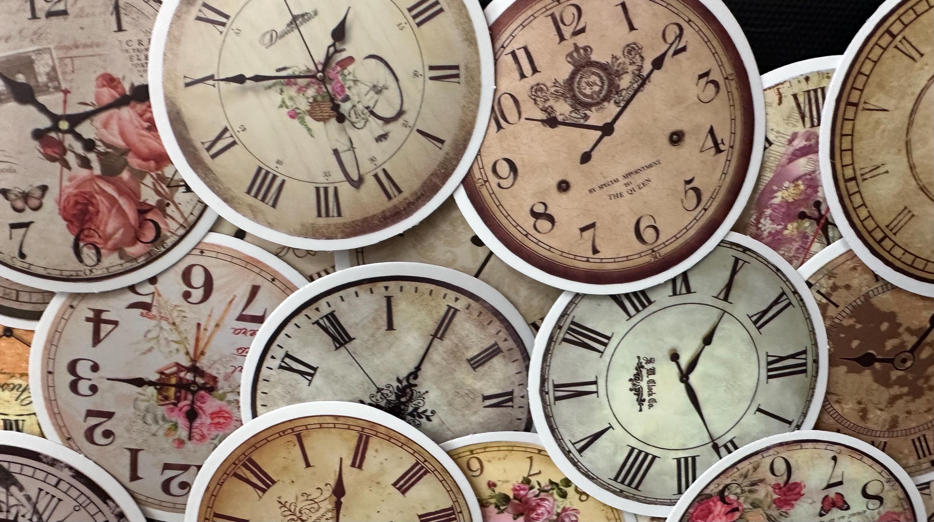 Vintage Clock Stickers | Antique Stickers | Waterproof Reusable ...
