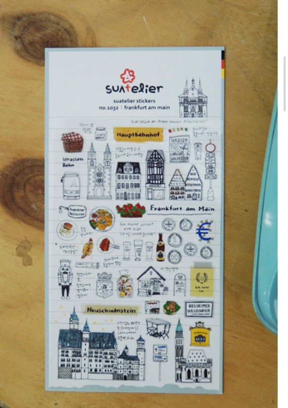 Suatelier Frankfurt, Moscow Mule travel stickers,  holiday themed stickers, sticker sheet, suatelier city stickers | Dutch stickers,