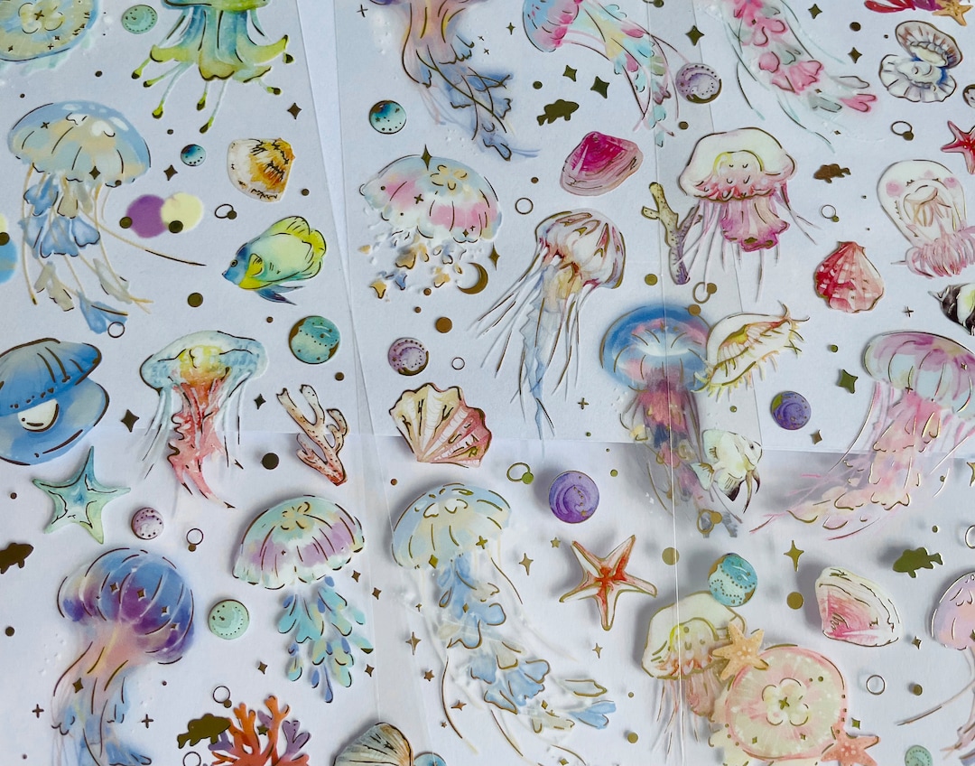 Life Fish Sticker Set of Tropical Fish Stickers, Sea Life, Coral Reef Fish Marine ...