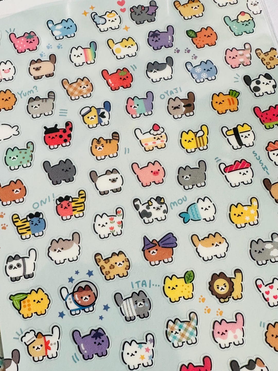 Tiny Kitty Cat Stickers | Kawaii Animal | Kitty Stickers | Nature and ...