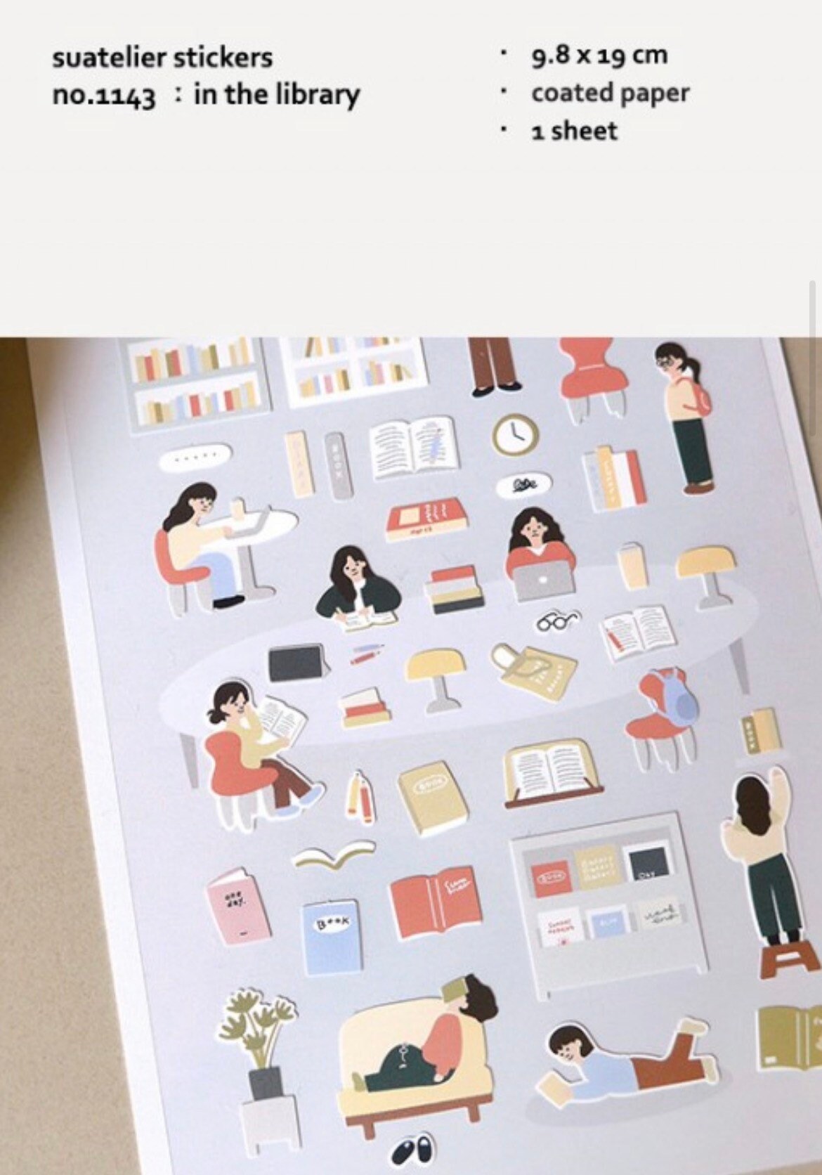 In the Library Suatelier 1143 Stickers -scrapbooking Stickers -planner ...