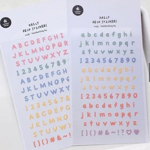 Adesivi con lettere arcobaleno olografici / bullet journal, adesivi con lettere / decalcomanie / adesivi con scritte - Adesivi per planner deco Suatelier