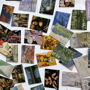 10 sellos de papel Pegatinas de arte / Pegatinas de pintura / Pegatinas de dibujo / Scrapbooking / Diario / Pegatinas de diario / Pegatinas de diario