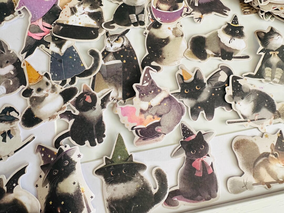 Halloween Stickers | Bats | Pumpkin | Witch | Ghost | Black Magic ...