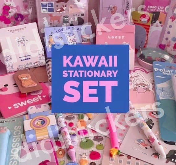 Juego de papelería Kawaii / caja artesanal / juego de regalo / papelería  Kawaii / Kawaii lindo / bolsa sorpresa / regalo de cumpleaños para niños /  juego de regalo de papelería -  México