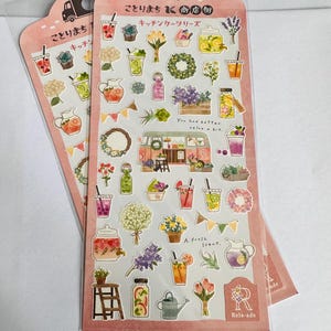 Blumen Sticker, Blumen Sticker, süsses Blumen Geschenk, Juice Shop Planer Sticker, süsses Blumen Geschenk