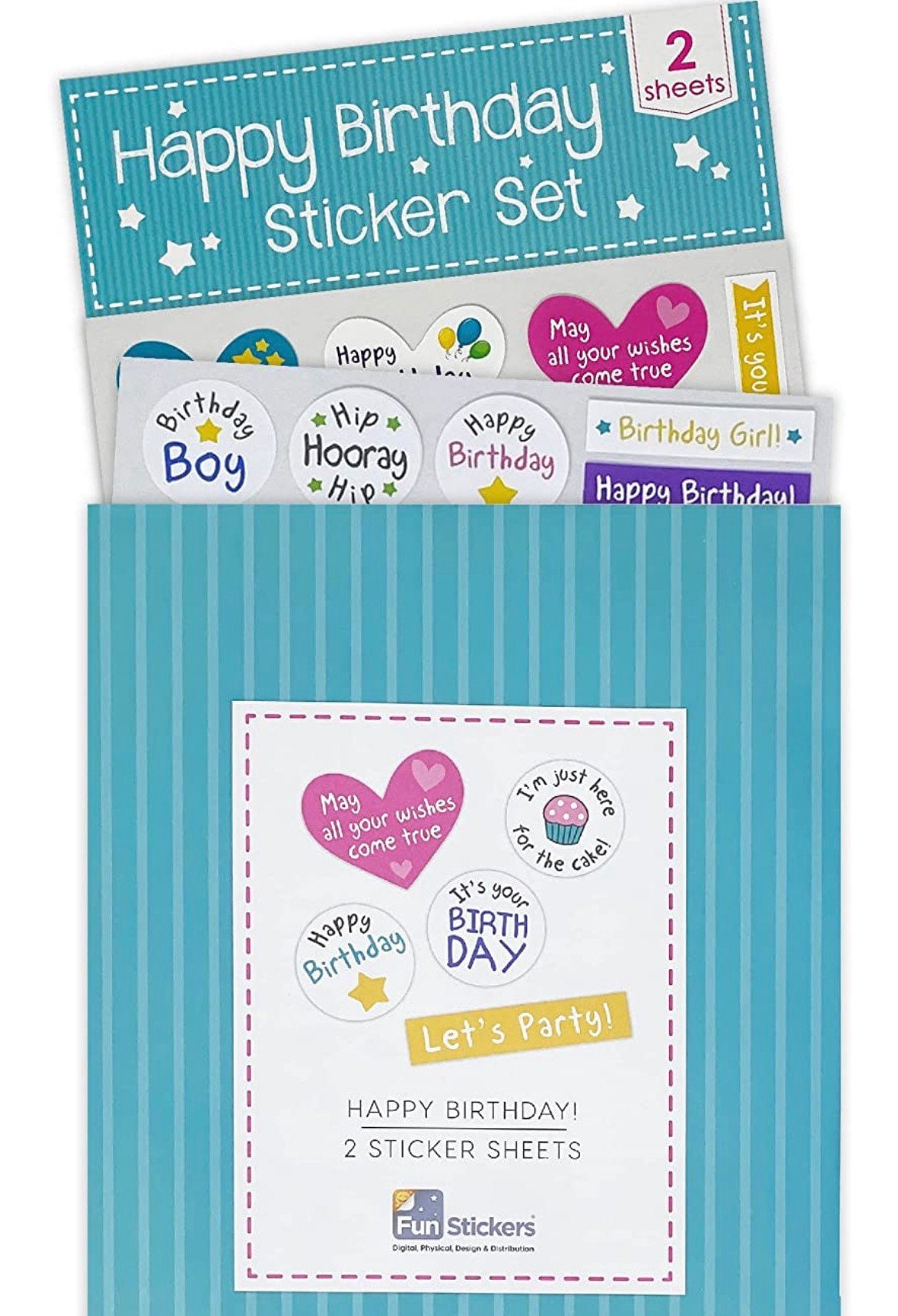 Happy Birthday Stickers Card Making Sticker Craft Supplies Etsy