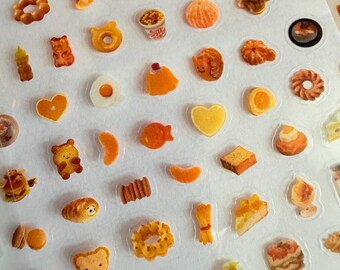 Tiny cocktail,  cake, food, baking stickers , happy  sticker sheet. Tiny stickers/ mini stickers / nail decal / nail decorations / diary