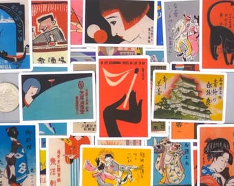 Japan stickers, Japanese aesthetic Stickers | Wave Stickers | Geisha | Tokyo Scrapbooking | Journaling | manga Stickers | Journal Stickers