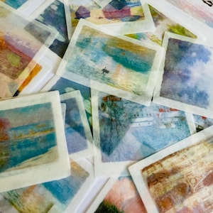 Set met Monet-kunststickers | Stickers schilderen | Tekenstickers | Plakboeken | Journalen | Dagboekstickers | Dagboekstickers