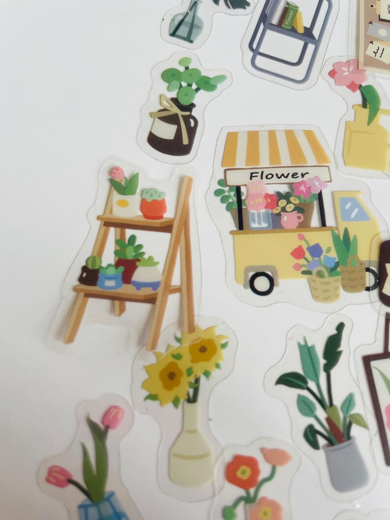 Set of Kawaii Household Planner Stickers, Interior Stickers , Vlog Home ...