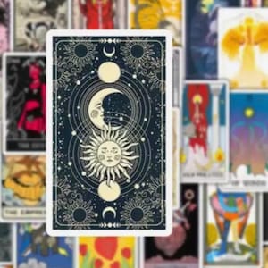 10 naklejek z kartami tarota | Zestaw naklejek wycinanych | Wodoodporne, wielokrotnego użytku | Wiedźma | phychic | Zabawne, motywujące | Planer, pamiętnik