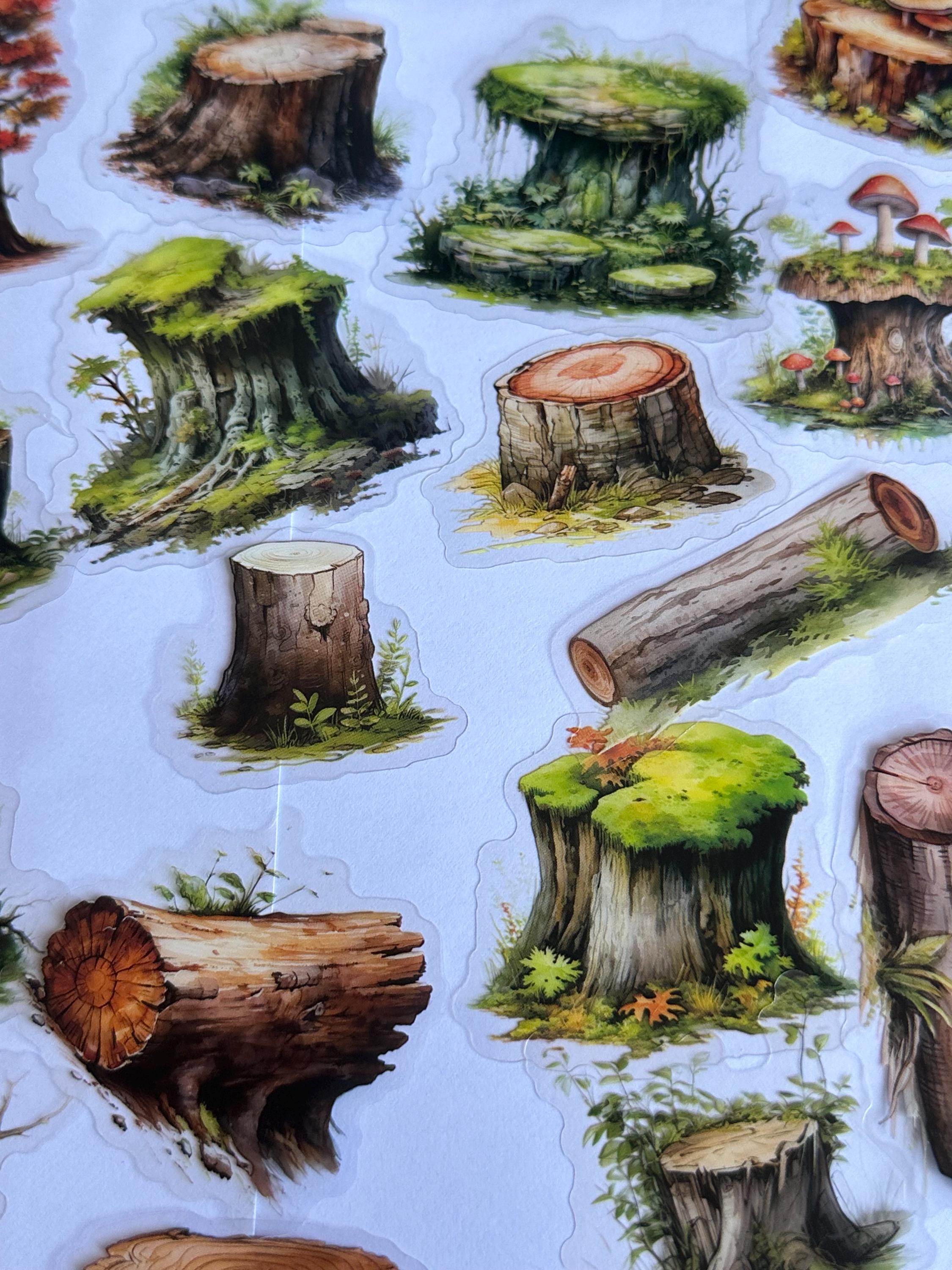 Tree Stickers|forest|woodland Sticker|tree Lumberjack Sticker| Planner ...