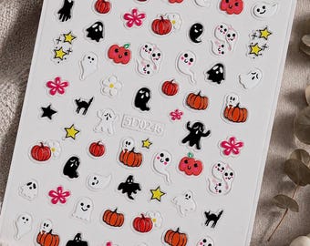 Tiny gothic skull, ghost sticker sheet | Halloween spooky stickers |  moon | witchy stickers. Tiny witch stickers, witch nail potion sticker