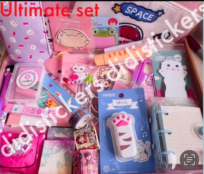 Kawaii Stationery Set Craft Box Gift Set Kawaii Etsy UK