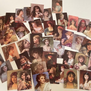 stickers vintage portrait art - Junk Journal Set - Paper Ephemera - Scrapbooking, art Stickers - Images victoriennes - Images historiques