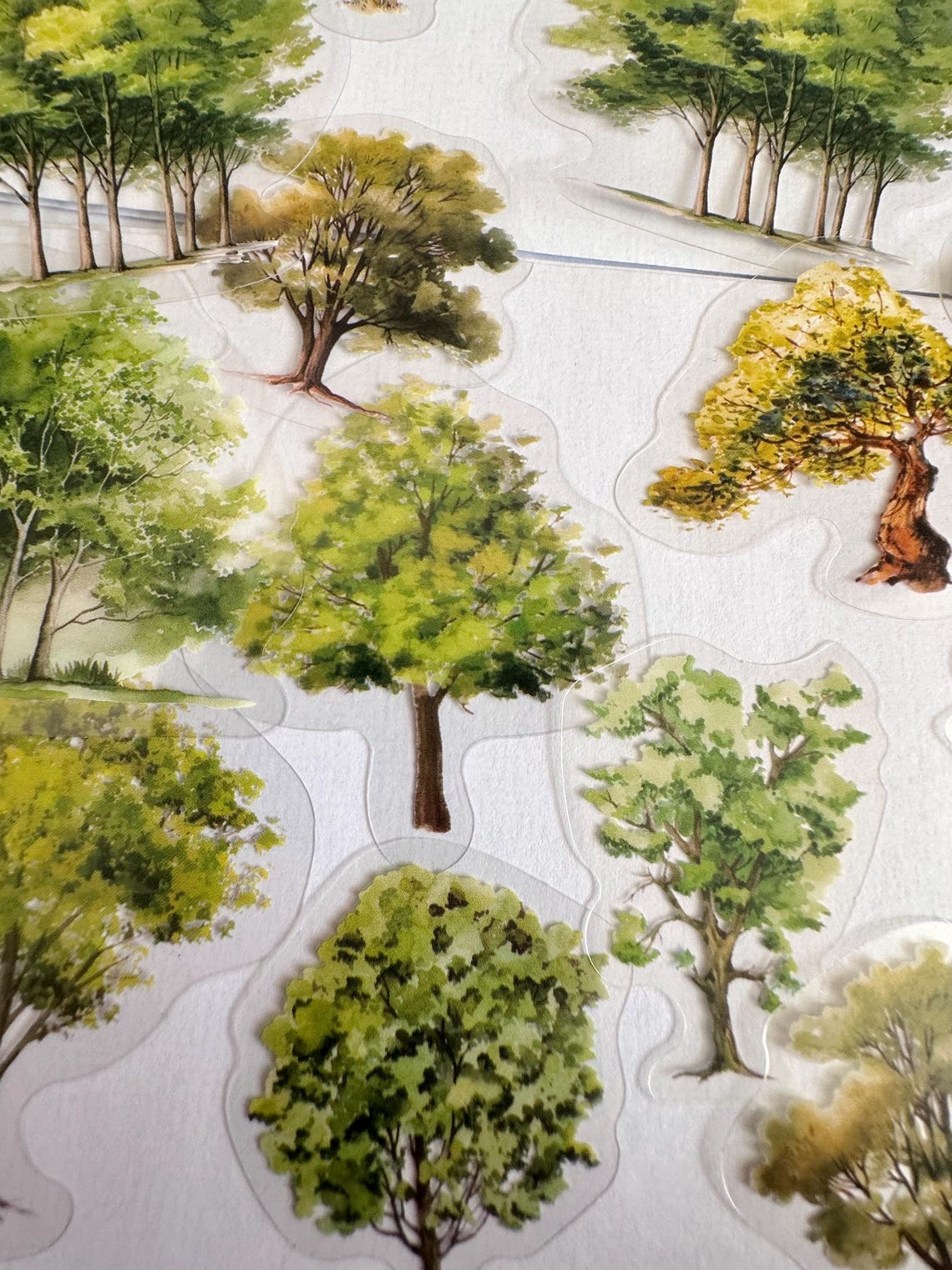 Empty Sticker Tree Tree Stickers|forest|woodland Sticker|tree Lumberjack Sticker| Planner ...