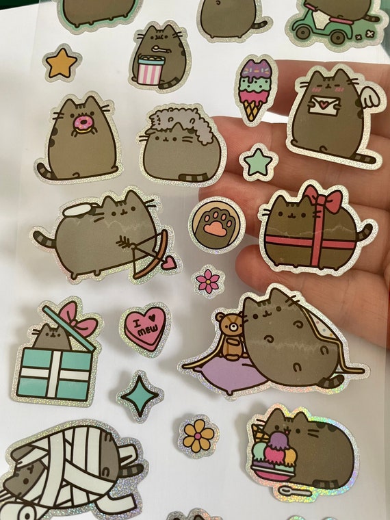 Sheet of Pusheen Bubble Stickers Pusheen Puff Stickers 