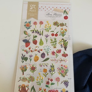 Suatelier Aufkleber, Liebe Blume, Sonia Stickers|Fleur| Blumenaufkleber | Frühlingsaufkleber | koreanische sticker|blumen deko sticker