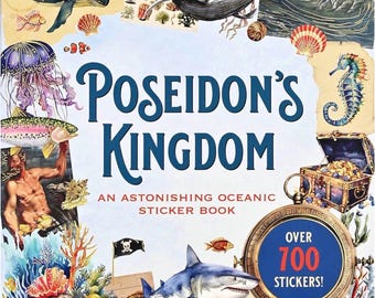 Luxury Sealife Sticker Book over 650 stickers! Ocean life stickers, fish stickers, marine sticker book, stunning ocean art