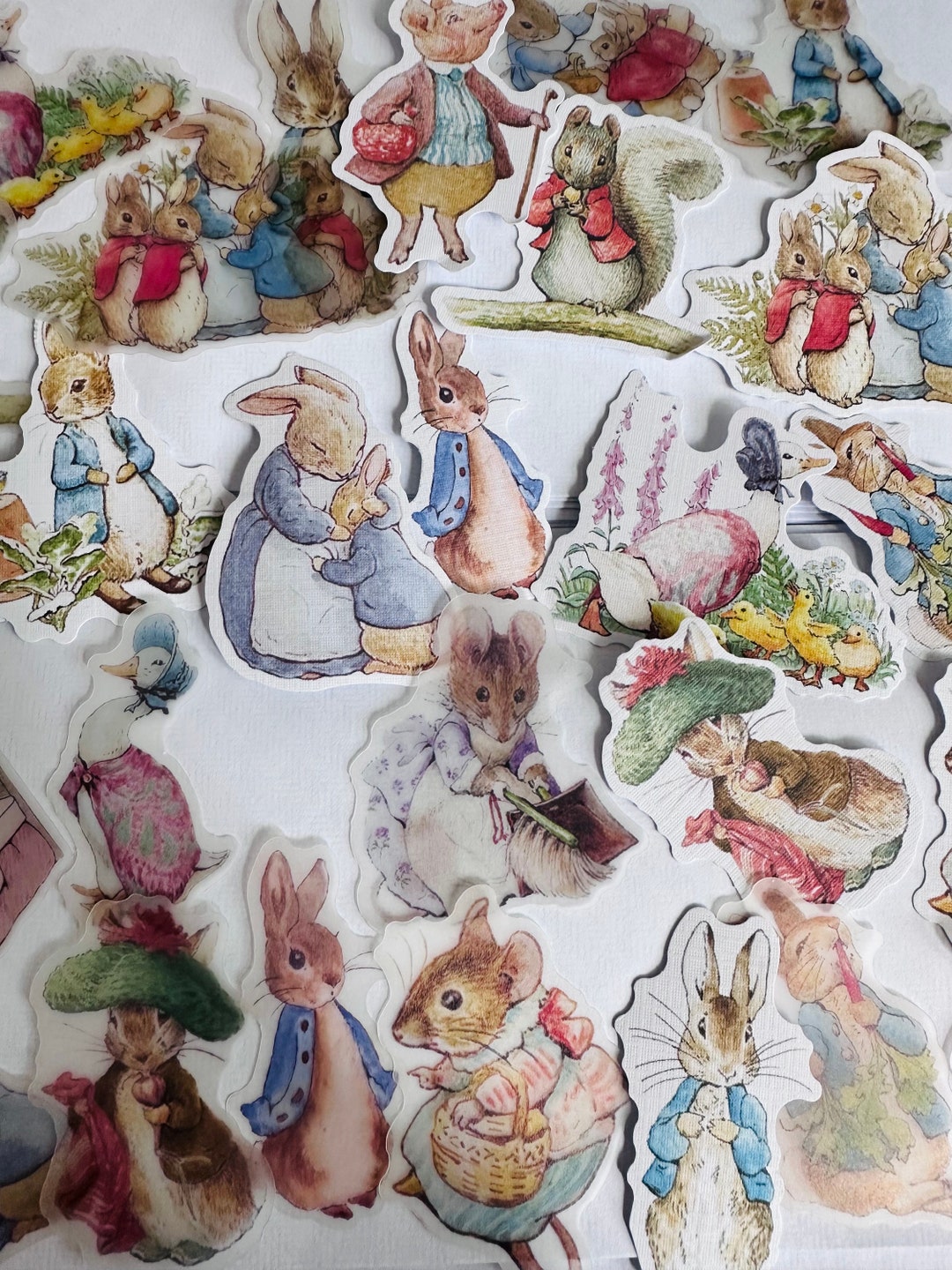 10 Bunny Rabbit Woodland Animal Peter Rabbit Stickers | Jemima Puddle ...