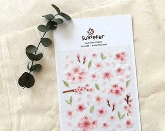 Suetelier stickers / water blossom Suatelier stickers, Floral Deco sticker sheet, Sakura - Japan - cherry blossom - blossom trees