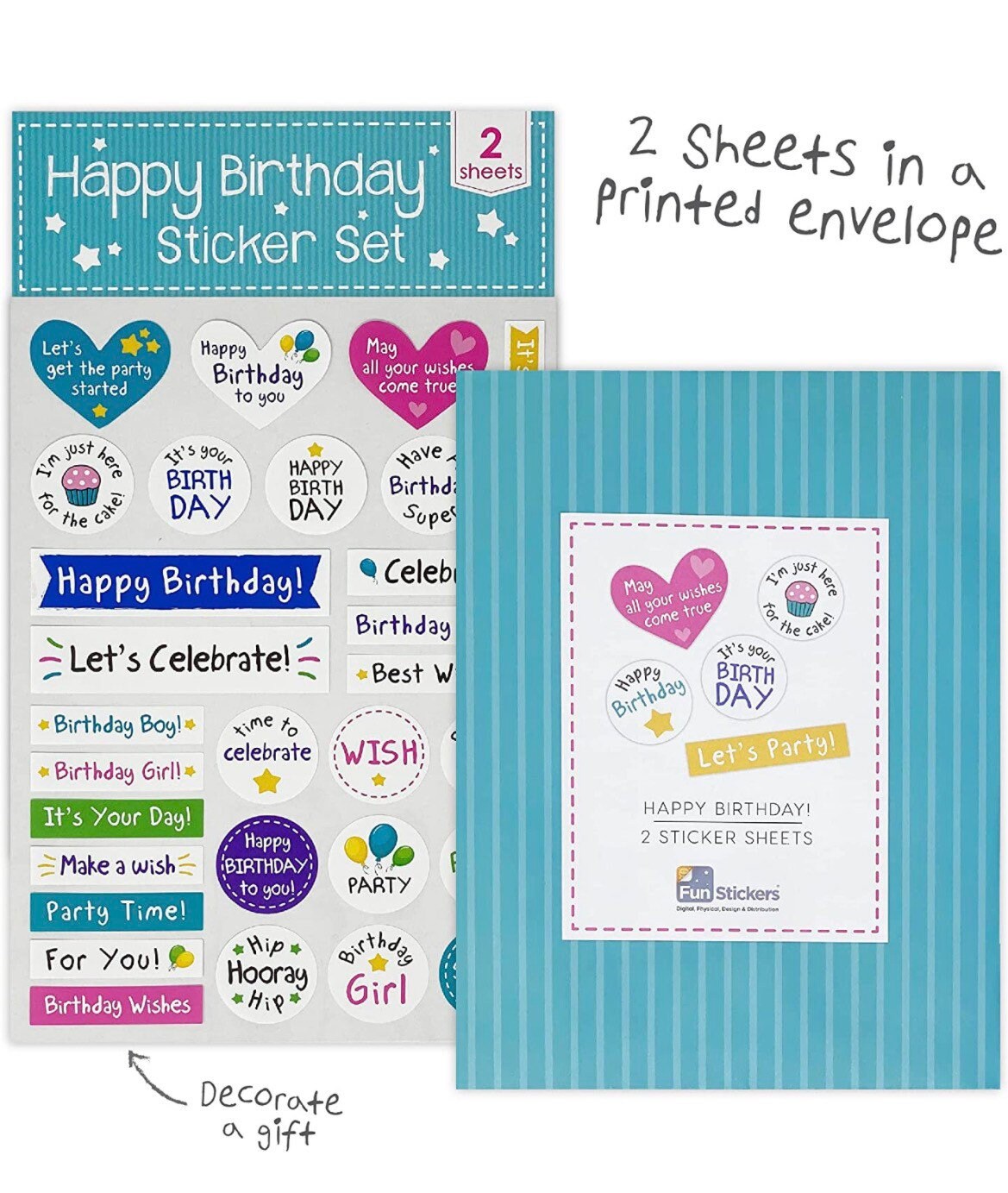 Happy Birthday Stickers Card Making Sticker Craft Supplies Etsy