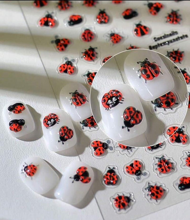 Mini , Ladybird Stickers , Ladybug Sheet Beetle, Spider Tiny Stickers ...