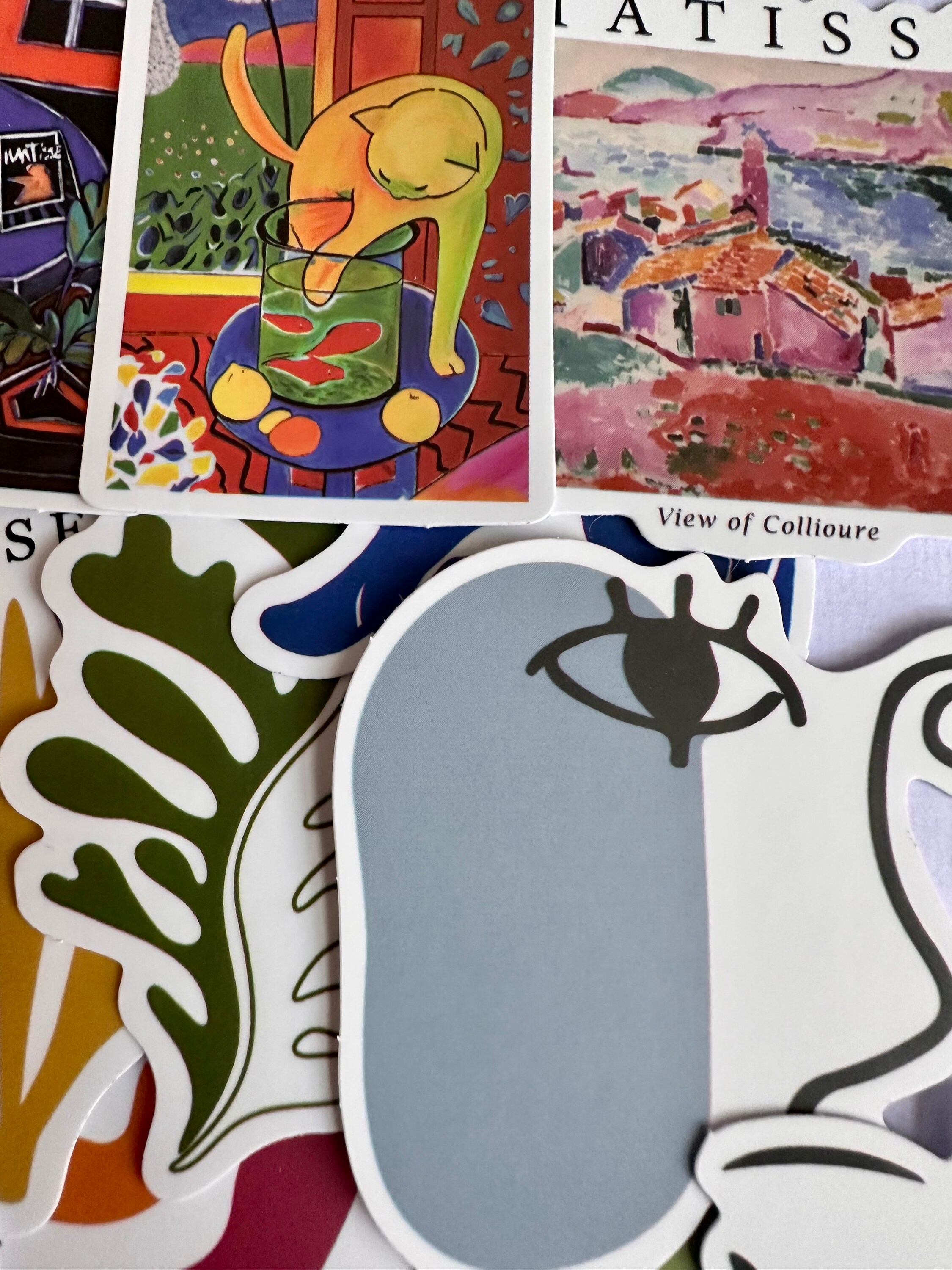 Vinyl Abstract Art Stickers | Die Cut Decal Set | Waterproof Reusable ...
