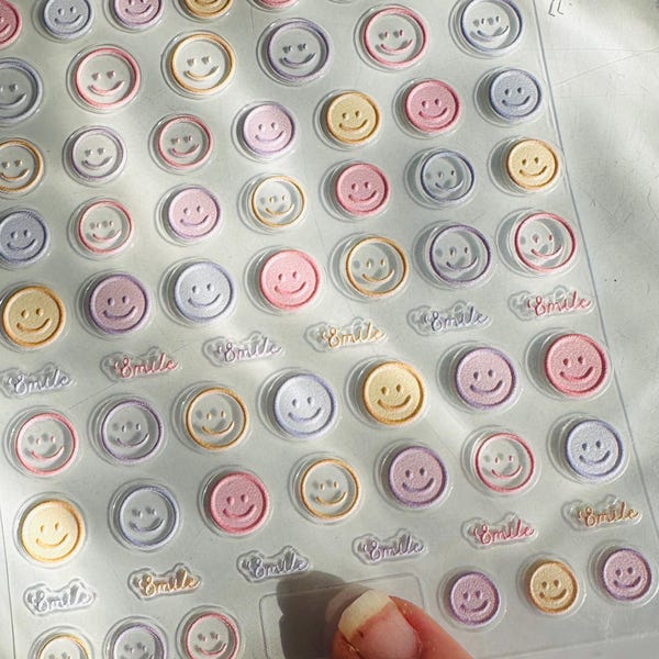 Smiley Face Stickers - Etsy UK