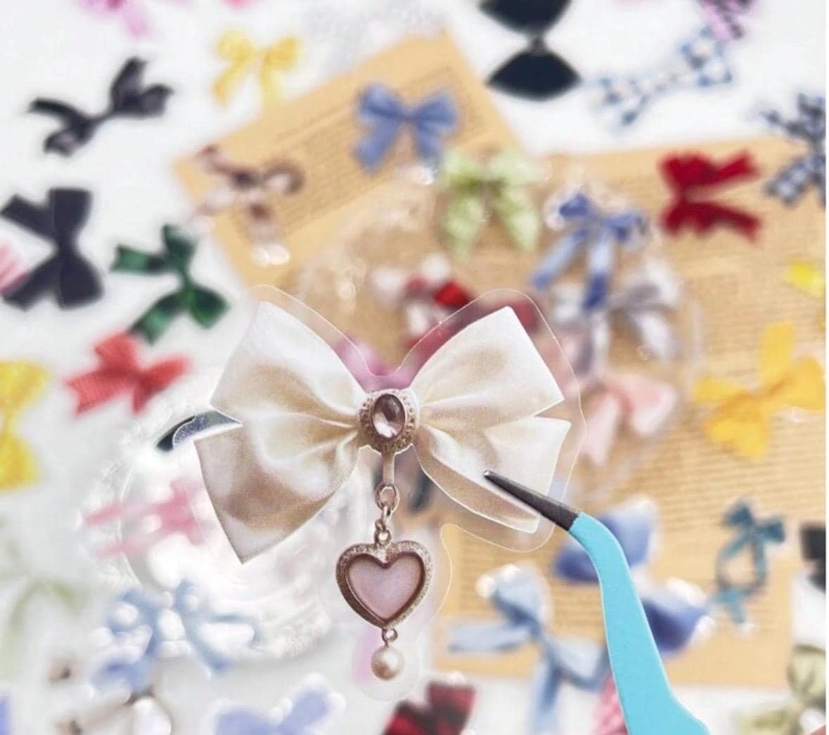 Ribbon Stickers, Bow Stickers, Stickers, Cute Stickers, Craft Supplies ...