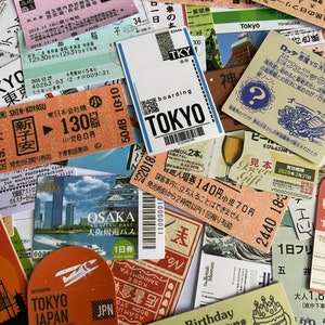 Travel ticket Stickers |  Tokyo stickers Decal Set | Waterproof Reusable | Vacation Tourist Travel Country | Planner Laptop Glass