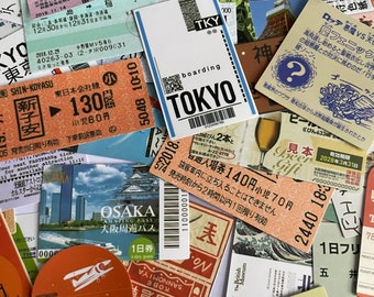 Tokyo Travel Ticket Stickers: Waterproof Planner Decals (10 pc)