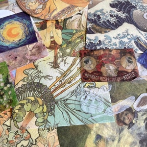 Juego de 15 piezas mixtas de manualidades artísticas / Pegatinas para pintar / Papel de arte / Scrapbooking / Diario / Pegatinas de diario / Papel de material