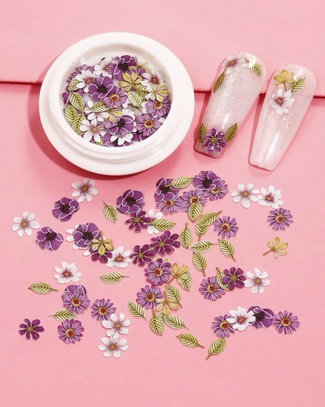 Tiny Nail Decorations / Tiny Flower /seal Life / Moon / Nail Decal ...