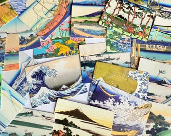 Japan, Japanese landscape Stickers | Wave Stickers | Drawing Stickers | Scrapbooking | Journaling | Diary Stickers | Journal Stickers
