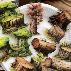 Tree Stickers|Forest|Woodland sticker|Tree Lumberjack Sticker| planner Sticker|Craft stationery | bullet journal stickers | nature