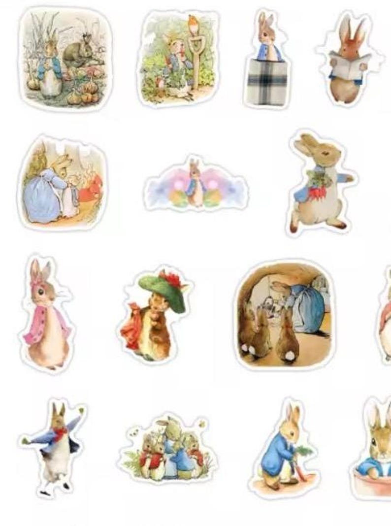 10 Bunny Rabbit Woodland Animal Peter Rabbit Stickers | Jemima Puddle ...